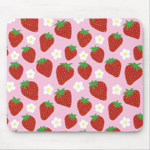 Mooie zomerse aardbeipatroon muismat