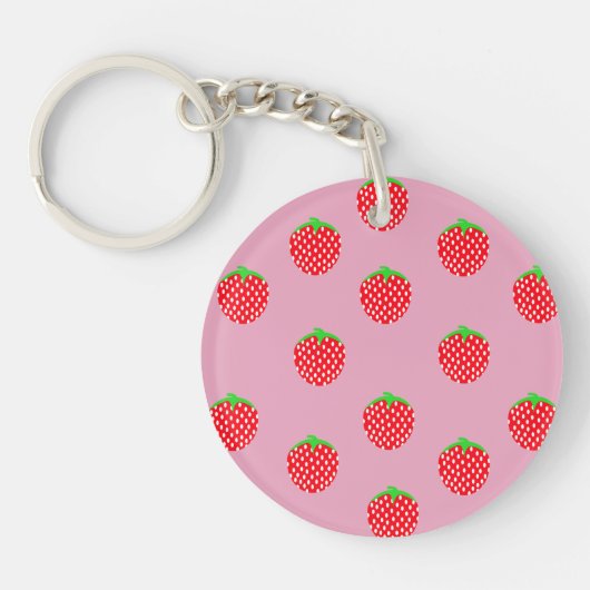 Mooie zomerse bessen sleutelhanger (Voorkant)