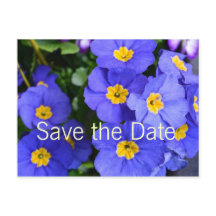 mooie zomerse blauwe tuin bloemen save the date