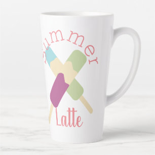 Mooie zomerse ijslolly spiralen latte mok