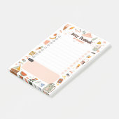 Mooie zomerse illustratie agenda post-it® notes (Schuin)