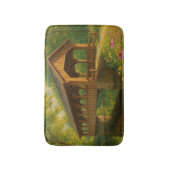 Mooie zomerse overdekte brug kunst badmat (Voorkant Verticaal)