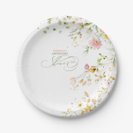 Mooie zomerse wilde bloemen voor elke feestje papieren bordje