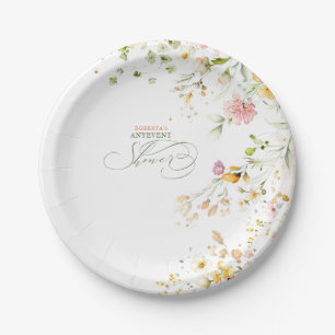 Mooie zomerse wilde bloemen voor elke feestje  papieren bordje