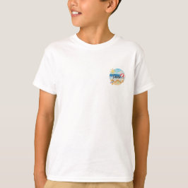 Mooie zomerstrandkat gepersonaliseerde harde kaft t-shirt