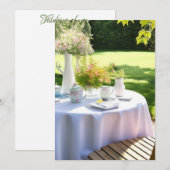 Mooie zomertuinscène in de waterverf. feestdagenkaart (Voorkant / Achterkant)