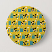 Mooie zomervakantie-elementen knop ronde button 7,6 cm (Voorkant)