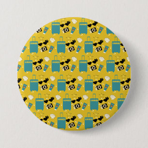 Mooie zomervakantie-elementen knop ronde button 7,6 cm