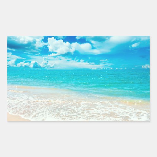 Mooie zomervakantie rechthoekige sticker (Voorkant)