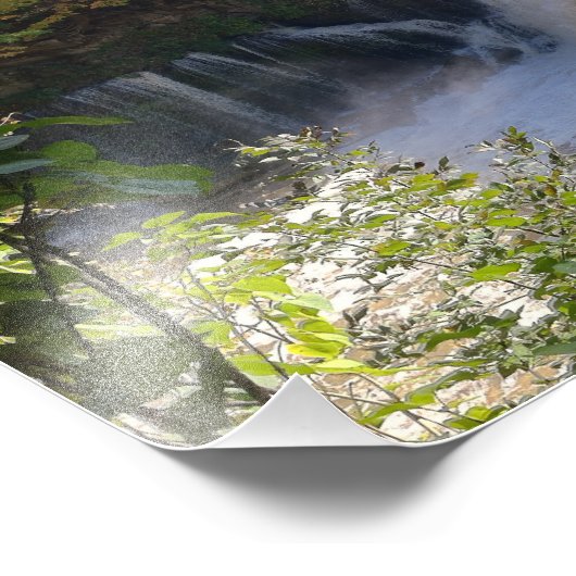 Mooie zomerwaterval foto afdruk (Hoek)