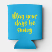 Mooie zomerzonnebloem blikjeskoeler (Achterkant)