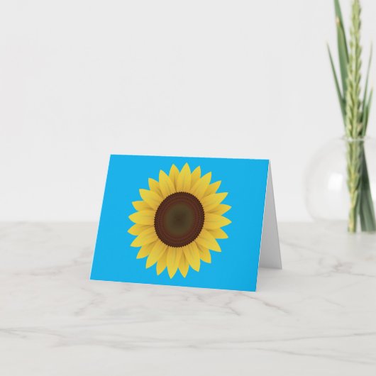 Mooie zomerzonnebloem kaart (Voorkant)