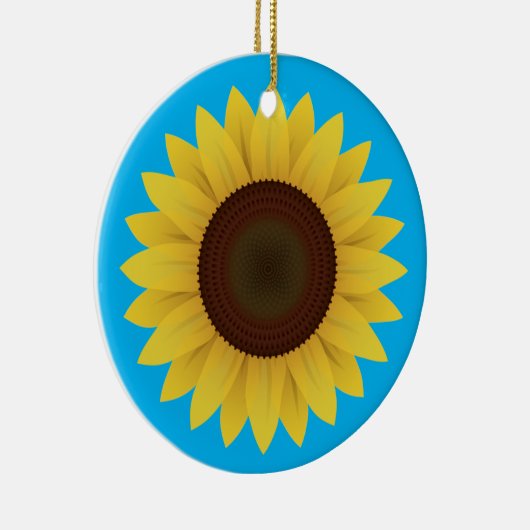 Mooie zomerzonnebloem keramisch ornament (Rechts)