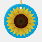 Mooie zomerzonnebloem keramisch ornament (Voorkant)