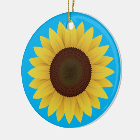 Mooie zomerzonnebloem keramisch ornament (Links)