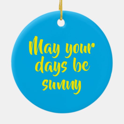 Mooie zomerzonnebloem keramisch ornament (Achterkant)