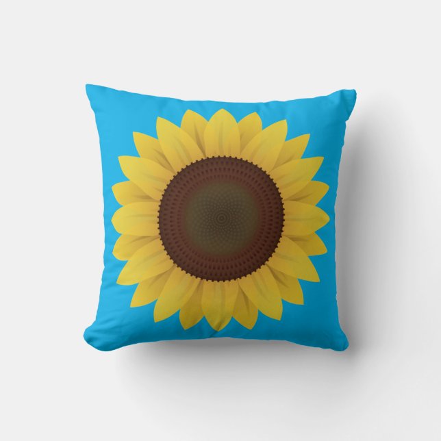 Mooie zomerzonnebloem kussen (Voorkant)