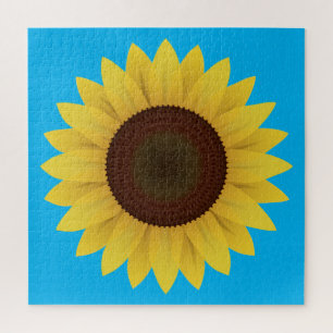 Mooie zomerzonnebloem legpuzzel