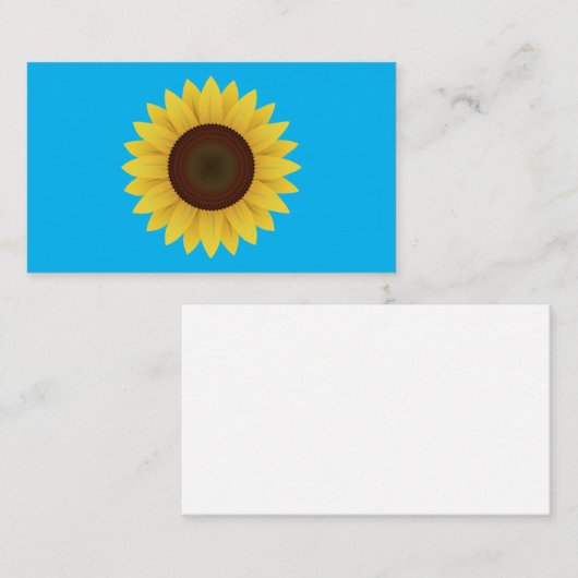Mooie zomerzonnebloem visitekaartje (Voorkant / Achterkant)