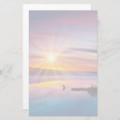 Mooie zomerzonsondergang in het meer briefpapier (Voorkant / Achterkant)