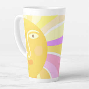Mooie zon abstracte schilderkunst latte mok