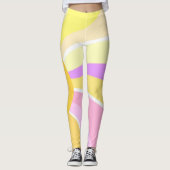 Mooie zon abstracte schilderkunst leggings (Voorkant)