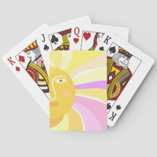 Mooie zon abstracte schilderkunst pokerkaarten