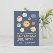 Mooie Zon En Planeten Ruimtevaart Verjaardagsuitno Kaart (Staand voorkant)