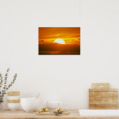 Mooie zon: Moorea, buitenrif pas, Tahiti Poster (Keuken)