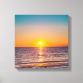 Mooie zon over de oceaan canvas afdruk (Voorkant)