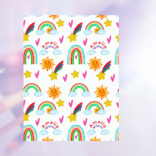 Mooie Zon Wolk Ster Regenboog Naam voor Kinderen Fleece Deken