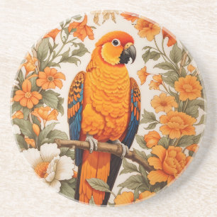 Mooie Zonconure William Morris Geïnspireerd Zandsteen Onderzetter