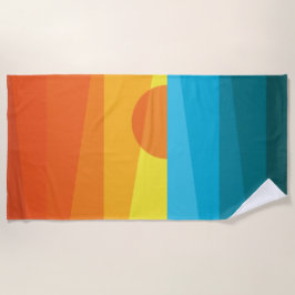 Mooie zonnebank en Zee Golfhanddoek Strandlaken