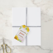 Mooie Zonnebloem Baby Shower Cadeaulabel (Met Touw)