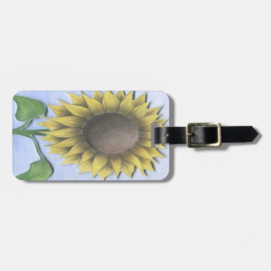 Mooie zonnebloem bagagelabel (Voorkant horizontaal)