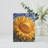 Mooie Zonnebloem Briefkaart (Staand voorkant)