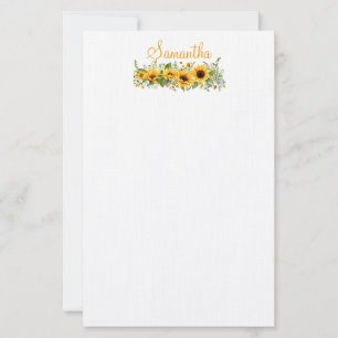 Mooie zonnebloem briefpapier