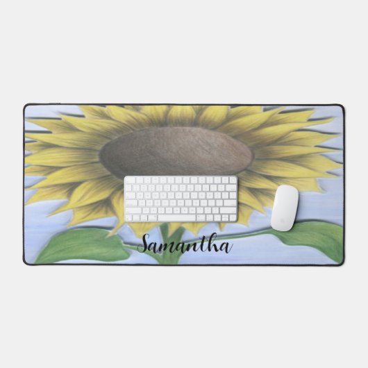 Mooie zonnebloem bureaumat (Keyboard & Muis)