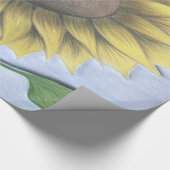 Mooie zonnebloem cadeaupapier (Hoek)