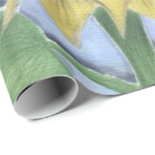 Mooie zonnebloem cadeaupapier (Rol Hoek)