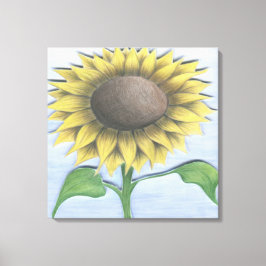 Mooie zonnebloem canvas afdruk