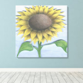 Mooie zonnebloem canvas afdruk (Insitu (Houten vloer))