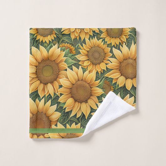 Mooie zonnebloem Collectie Bad Handdoek (Wasdoekje)