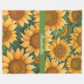 Mooie zonnebloem Collectie Fleece Deken (Voorkant (Horizontaal))