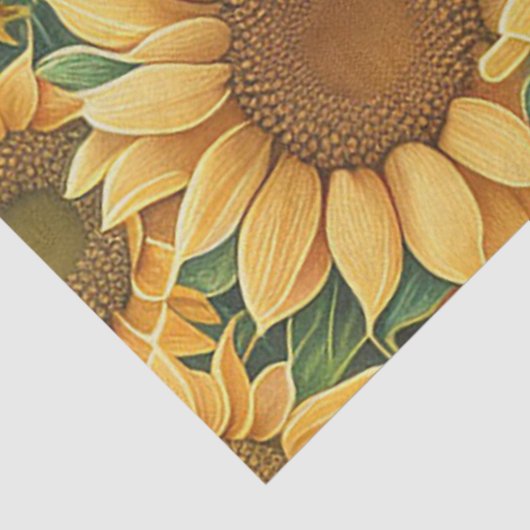 Mooie zonnebloem Collectie Tissuepapier (Detail)