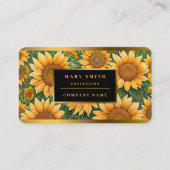 Mooie zonnebloem Collectie Visitekaartje (Voorkant)