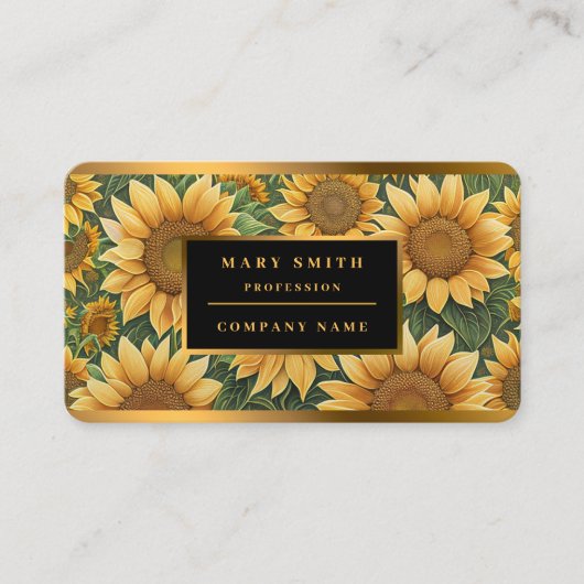 Mooie zonnebloem Collectie Visitekaartje (Voorkant)