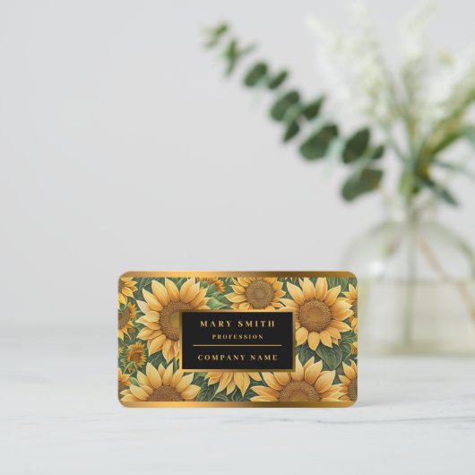 Mooie zonnebloem Collectie Visitekaartje (Staand voorkant)