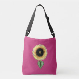 Mooie zonnebloem crossbody tas