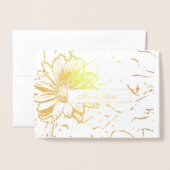 Mooie zonnebloem Dank je wel Folie Kaarten (Voorkant met envelop)